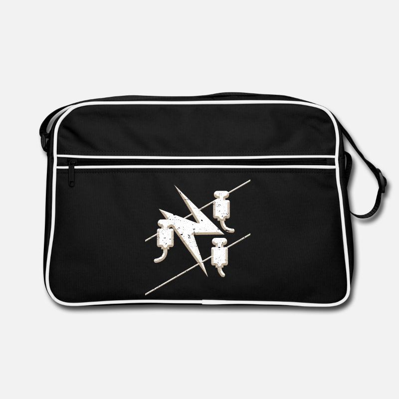 Symbole de guilde d'électricien dans un look grunge 3d cool Sac Retro