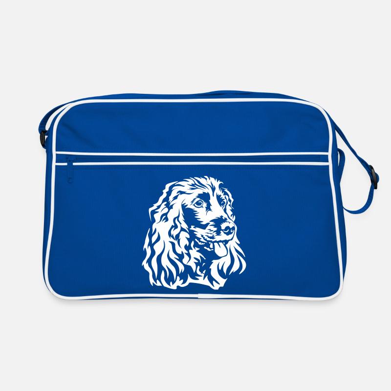 Tête de Cocker Spaniel "Black Edition" Sac Retro