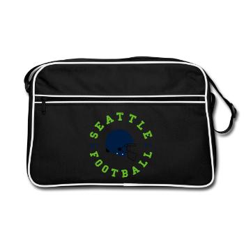 Seattle Football Vintage Helmet - Retro Bag - black/white - Front