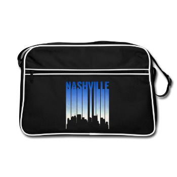 Nashville Skyline Gradient - Retro Bag - black/white - Front
