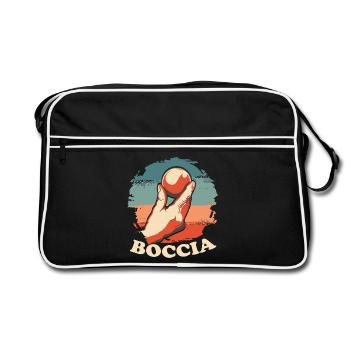 Boccia player Clothing with bocce balls Boccia - Retro Bag - black/white - Front