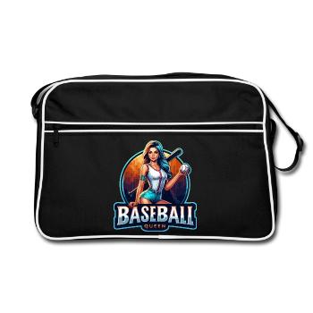 Illustration rétro de la reine du baseball - Sac Retro - noir/blanc - Devant
