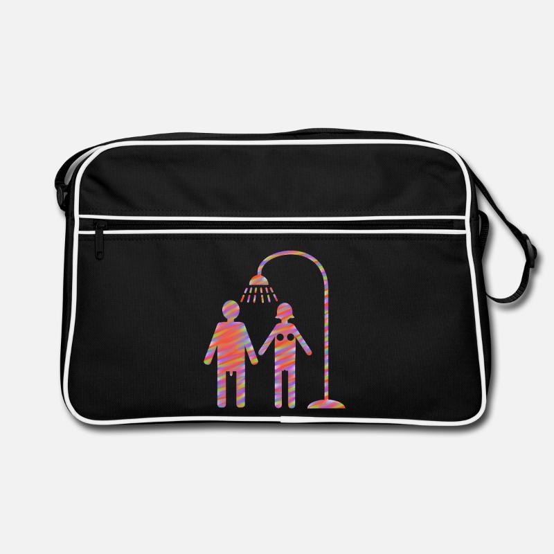  unter der Dusche Duschen Retro Tasche