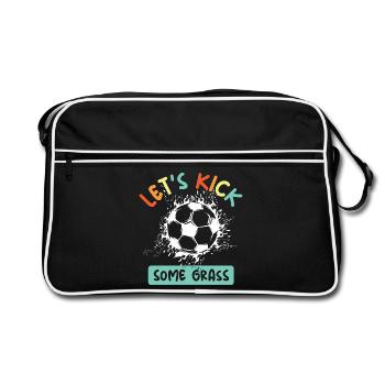 Équipe de football Championnat d’Europe dictons drôles couleurs colorées icône - Sac Retro - noir/blanc - Devant