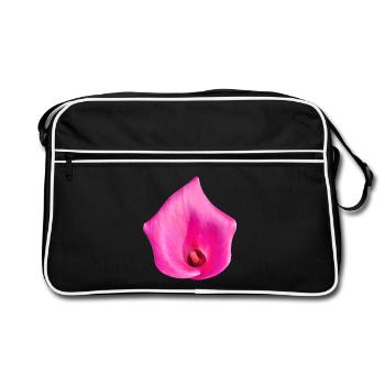 Fleur de Calla Rose - Sac Retro - noir/blanc - Devant