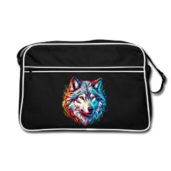 Loup - Sac Retro - noir/blanc - Devant