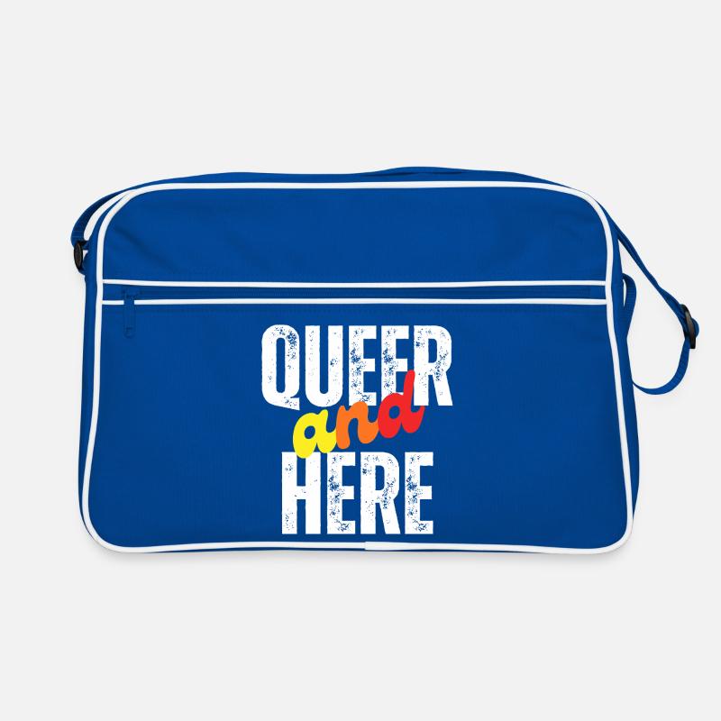 Bold Queer and Proud Typography Design Retro Bag