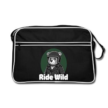 Ride Wild Bear Rider - Retro Bag - black/white - Front