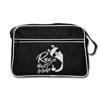 Rage Bait Llama Alpaca Sunglasses Middle Finger - Retro Bag - black/white - Front