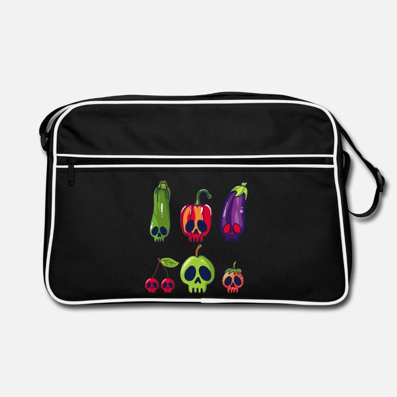 Fruit and vegetable skulls Retro Bag