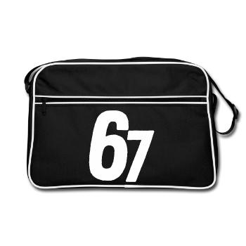67 Six Seven - Retro Bag - black/white - Front