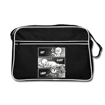 Eat Sleep LARP – The Everyday Life of a Hero - Retro Bag - black/white - Front