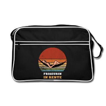 Coiffeur Retraite retraite Coiffeur Coiffeur - Sac Retro - noir/blanc - Devant
