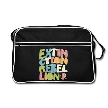 Extinction rebellion retro - Retro Bag - black/white - Front