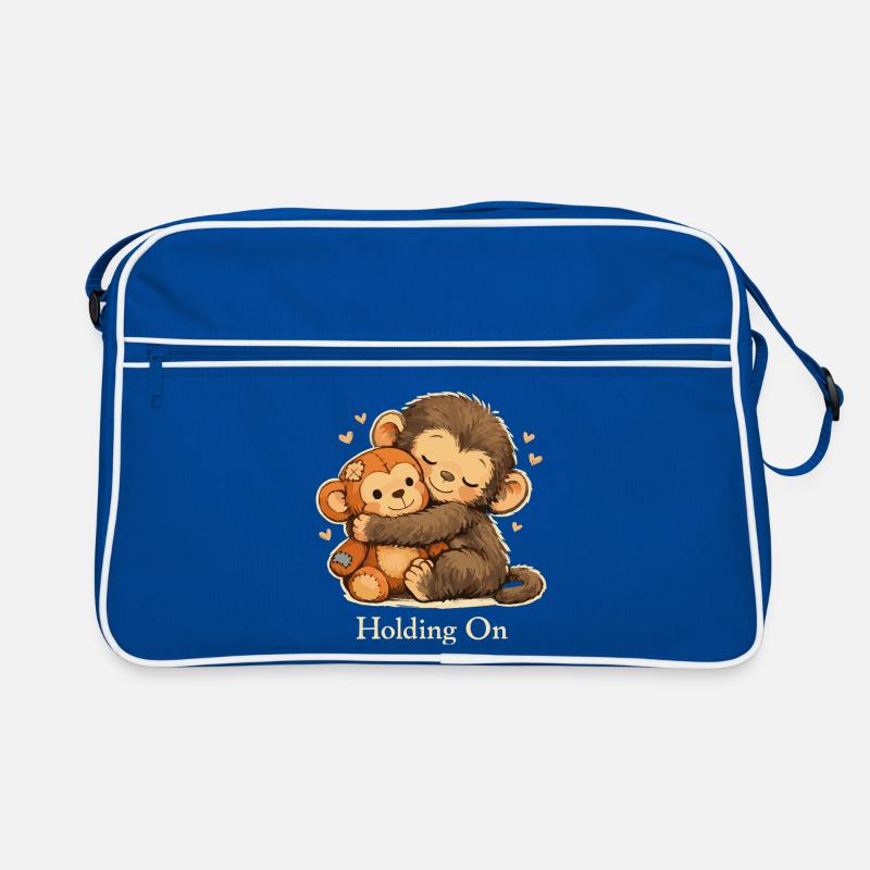 Ängstlicher Affe Emotional Support Retro Tasche