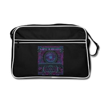 Hustle The Sleep - Retro Bag - black/white - Front
