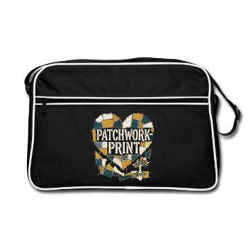 Impression patchwork - Sac Retro - noir/blanc - Devant