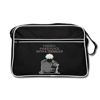 Innerer Frieden mit einem Teenager - Retro Tasche - Schwarz/Weiß - Vorne