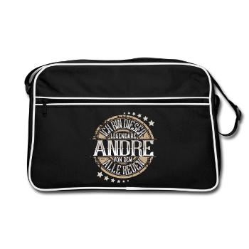 Andre - Retro Tasche - Schwarz/Weiß - Vorne