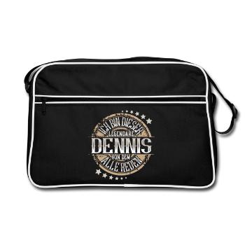 Dennis - Retro Tasche - Schwarz/Weiß - Vorne