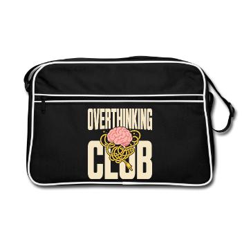 Club de la sur-pensée avec le chaos de pensées - Sac Retro - noir/blanc - Devant