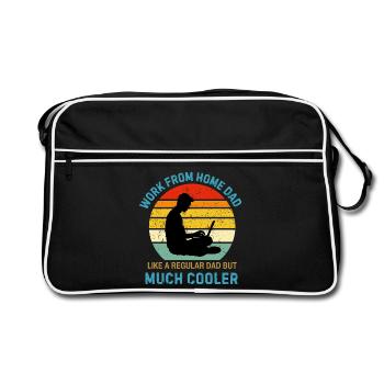 Funny Remote Worker Computer Work From Home Gift - Retro Bag - black/white - Front