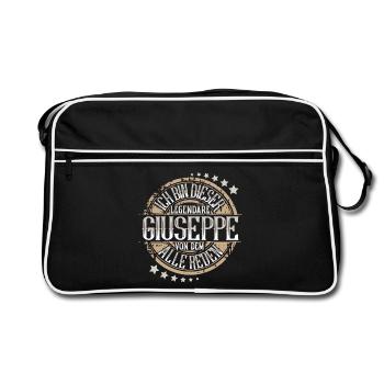 Giuseppe - Retro Tasche - Schwarz/Weiß - Vorne
