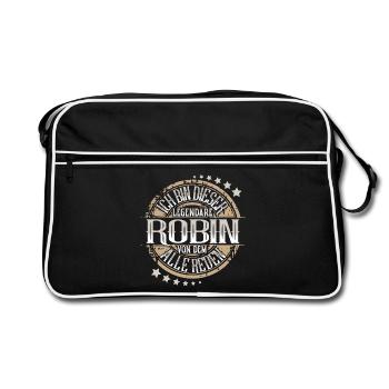 Robin - Retro Tasche - Schwarz/Weiß - Vorne