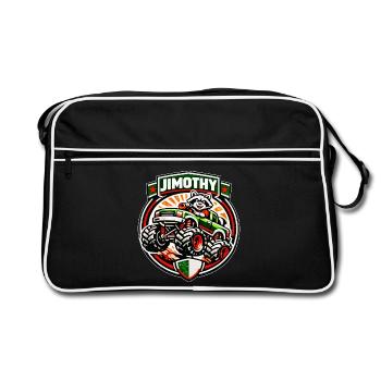 Jimothy Raccoon – Funny Vintage Off-Road Design - Retro Bag - black/white - Front