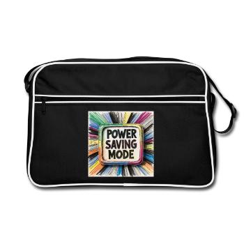 Mode d’économie d’énergie - Sac Retro - noir/blanc - Devant