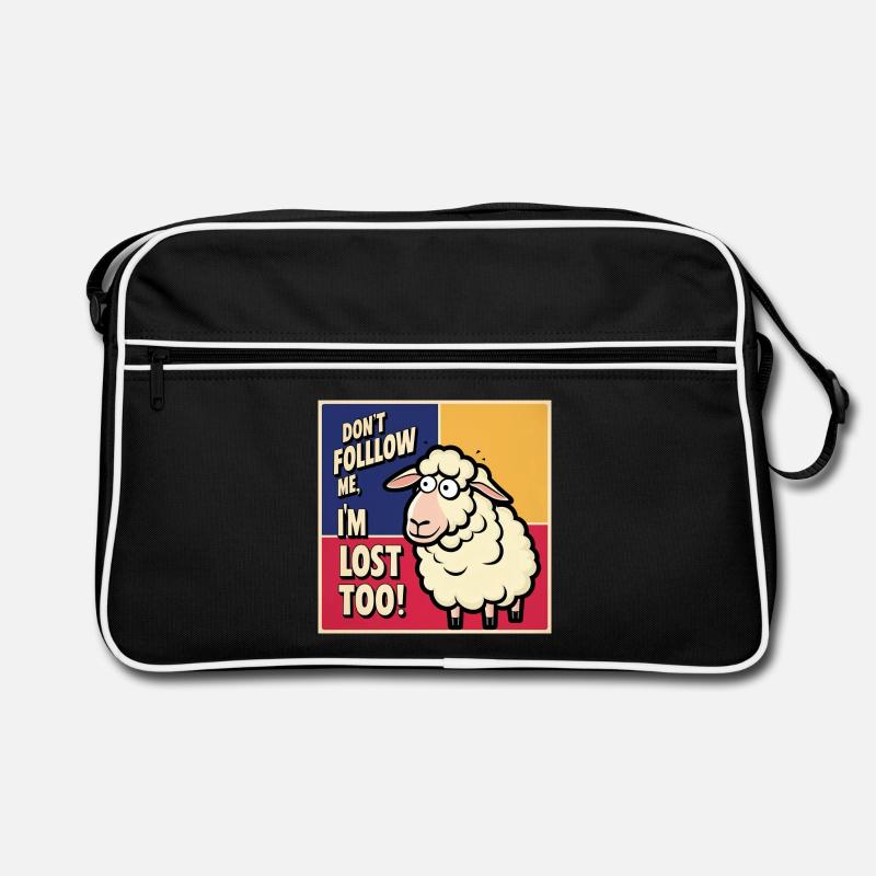 Moutons « Ne me suis pas – moi aussi je suis perdu ! » Sac Retro