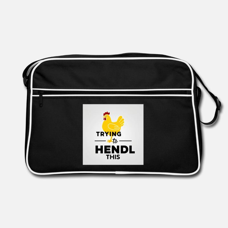 Chicken "Trying to hendl this" Retro Bag