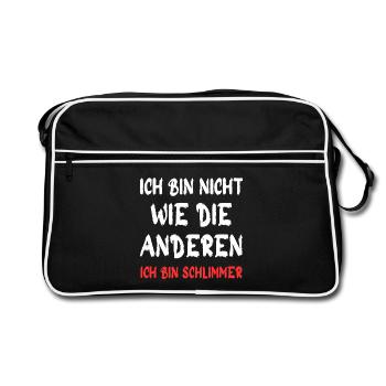 I'm not like the others – Worse - Retro Bag - black/white - Front