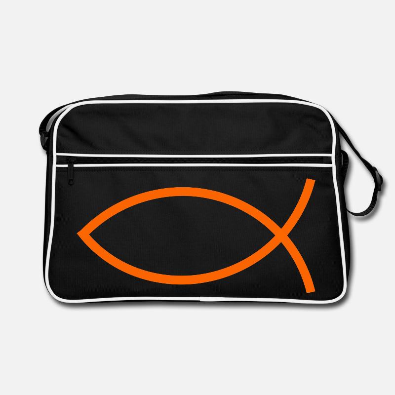 Jesus fish Ichthys fish fish Retro Bag