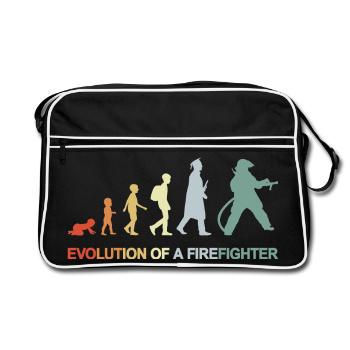 Évolution des pompiers - Sac Retro - noir/blanc - Devant