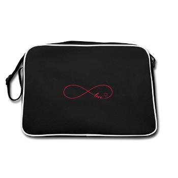 infinite love - Retro Bag - black/white - Back