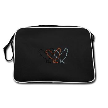 chicken designs - Retro Bag - black/white - Back