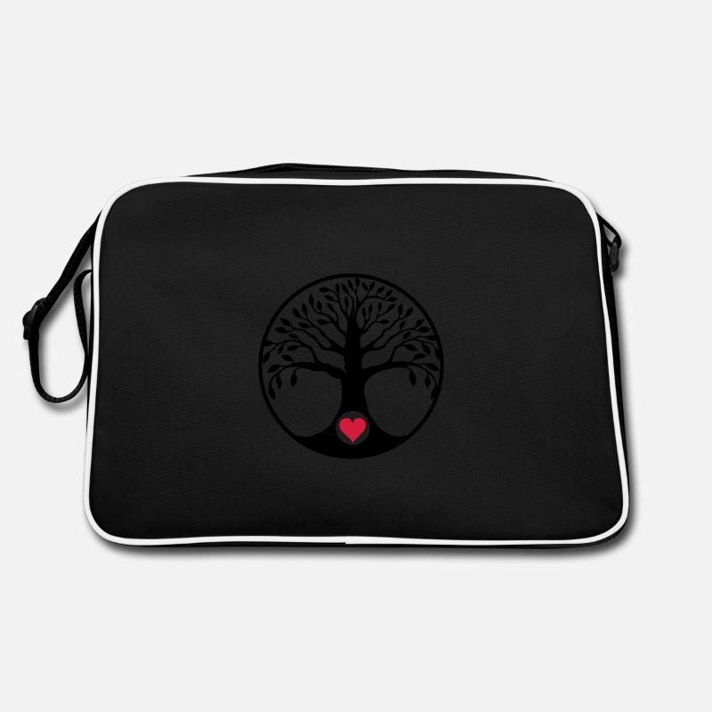 baum des lebens herz Retro Tasche