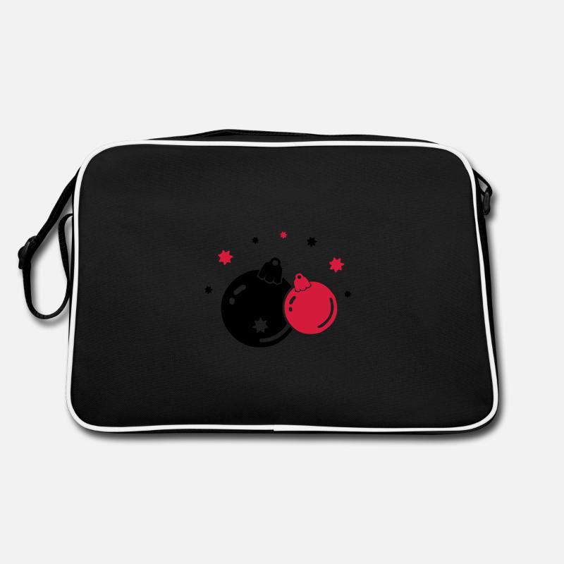 weihnachtskugeln 2 Retro Tasche