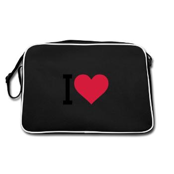 j'ai le coeur - Sac Retro - noir/blanc - Dos