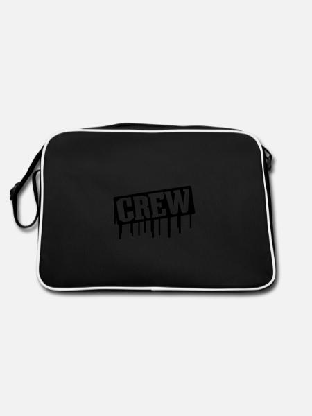 crew - Retro Bag - black/white - Back