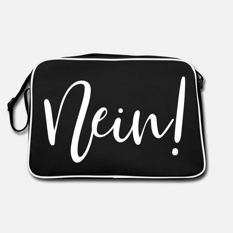 Nein! - Retro Tasche - Schwarz/Weiß