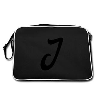 lettre j - Sac Retro - noir/blanc - Dos