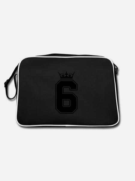 6 couronne - Sac Retro - noir/blanc - Dos