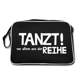 Tanzt! vor allem aus der Reihe - Retro Tasche - Schwarz/Weiß - Hinten