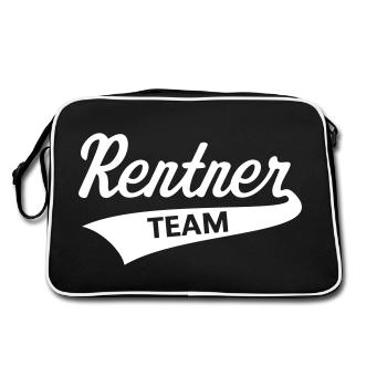 Rentner Team (Senioren Team / White) - Retro Tasche - Schwarz/Weiß - Hinten