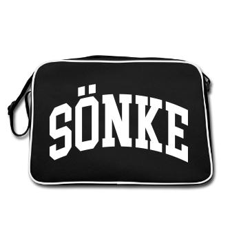 Sönke - Sac Retro - noir/blanc - Dos