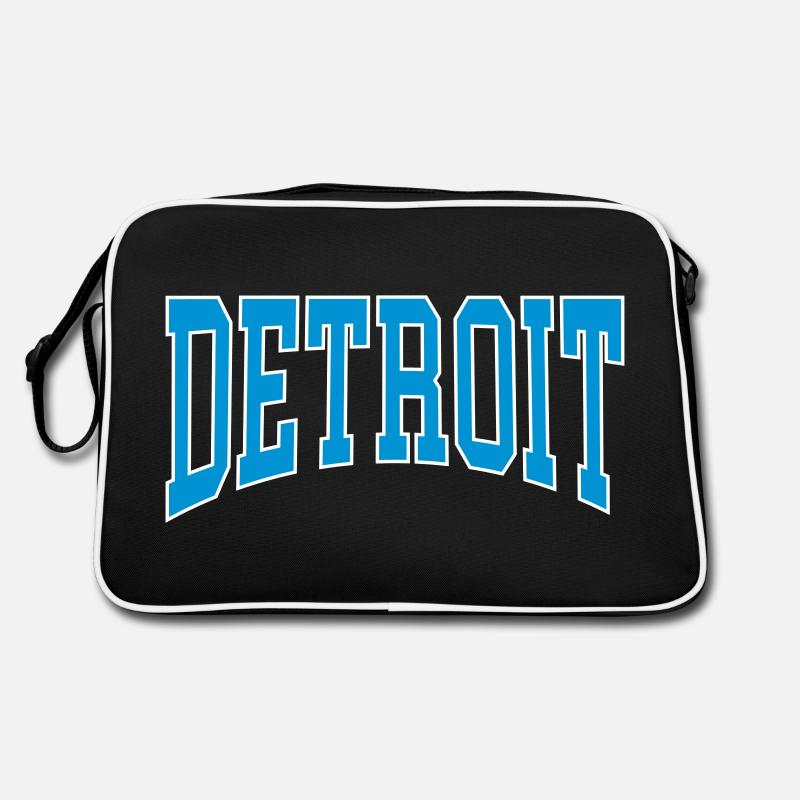 Detroit - Retro Tasche - Schwarz/Weiß