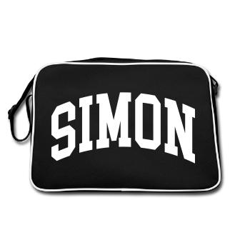 Simon - Sac Retro - noir/blanc - Dos