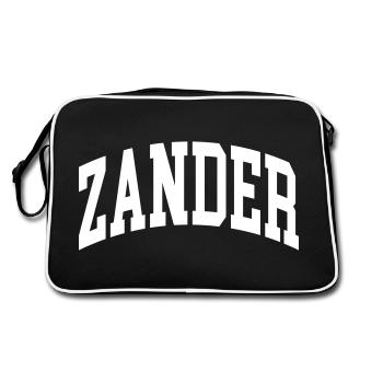 Zander - Retro Bag - black/white - Back